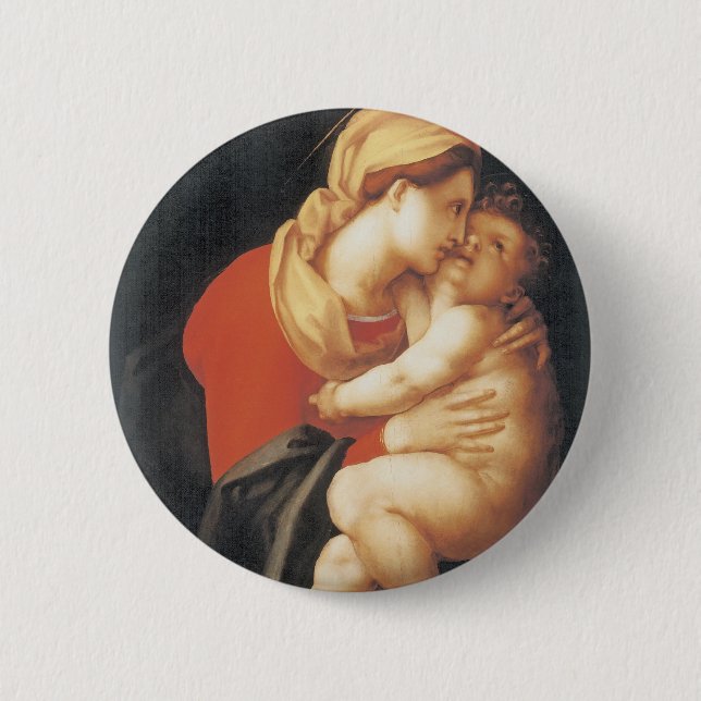 The Virgin and Child 2 Inch Round Button (Front)