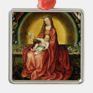 The Virgin and Child 2 Metal Ornament