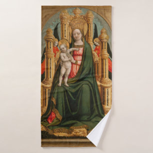 "The Virgin and Child" art bath towel