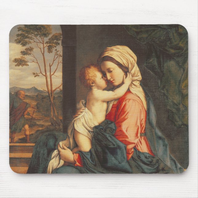 The Virgin and Child Embracing Mouse Pad (Front)