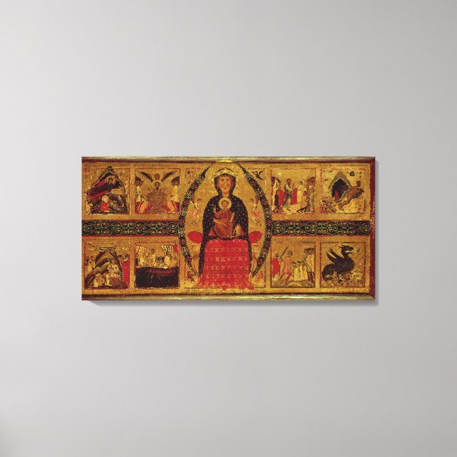 The Virgin and Child Enthroned Canvas Print (Front)