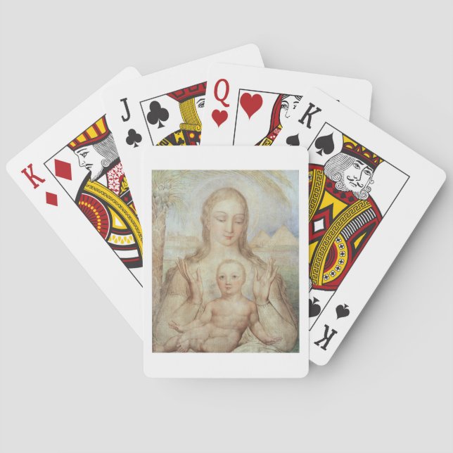 The Virgin and Child in Egypt, 1810 (tempera on pa Playing Cards (Back)
