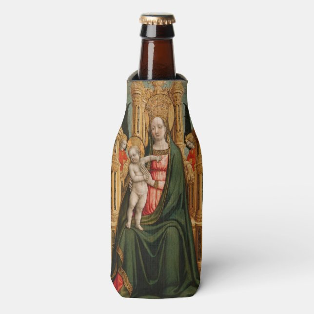 “The Virgin and Child” religious art bottle cooler (Bottle Front)