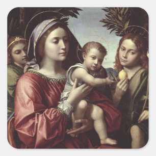 The Virgin and Child Square Sticker