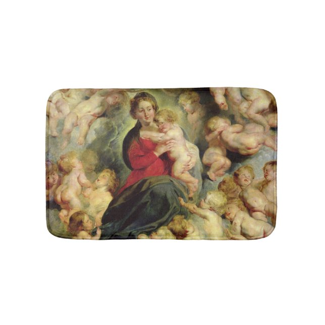 The Virgin and Child surrounded Bath Mat (Front)