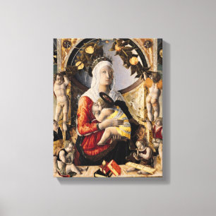 The Virgin and Child Surrounded by Eight Canvas Print