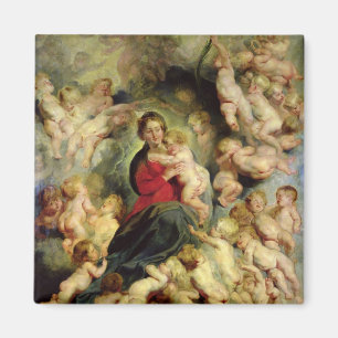 The Virgin and Child surrounded Magnet