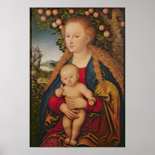 The Virgin and Child under an Apple Tree Poster