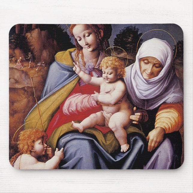 The Virgin and Child with Saint Elizabeth Mouse Pad (Front)