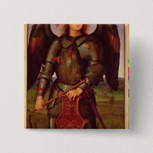 The Virgin and Child with SS. Raphael and 2 Inch Square Button