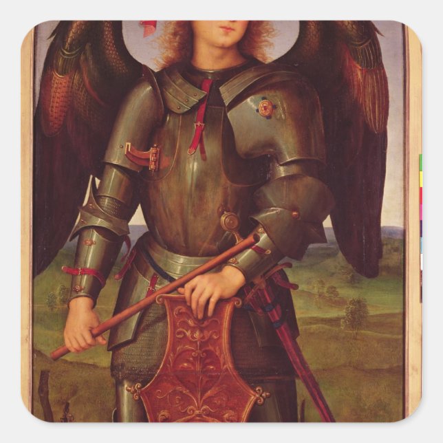 The Virgin and Child with SS. Raphael and Square Sticker (Front)