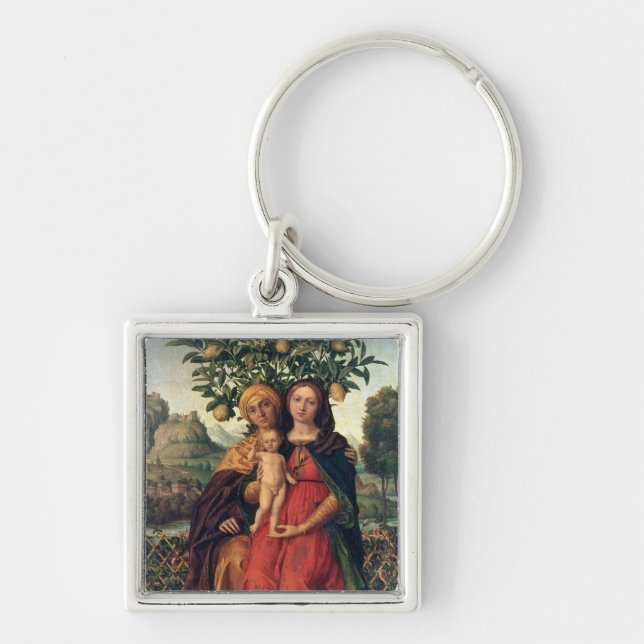 The Virgin and Child with St Anne, 1510-18 Keychain (Front)