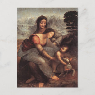 The Virgin and Child with St Anne Postcard