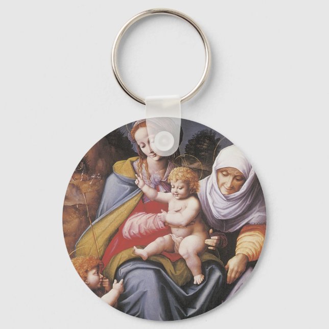 The Virgin and Child with St Elizabeth Keychain (Front)