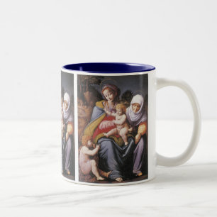 The Virgin and Child with St Elizabeth Two-Tone Coffee Mug