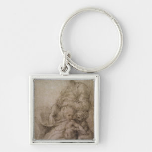 The Virgin and Child with the infant Baptist Keychain