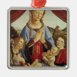 The Virgin and Child with Two Angels, c.1470's Metal Ornament