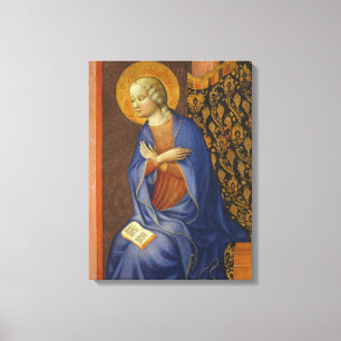 The Virgin Annunciate, c. 1430 (tempera on panel) Canvas Print