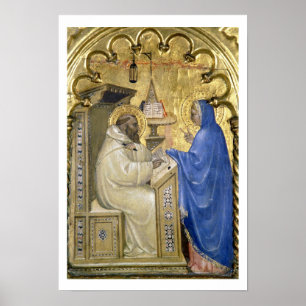 The Virgin appearing to St. Bernard, detail from a Poster