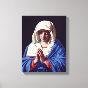 The Virgin in Prayer, 1640-50 (oil on canvas) Canvas Print