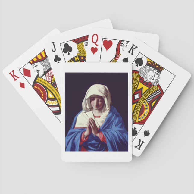 The Virgin in Prayer, 1640-50 (oil on canvas) Playing Cards (Back)