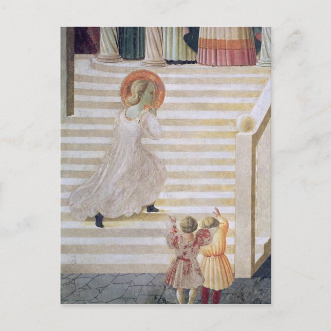 The Virgin Mary ascending the staircase Postcard (Front)