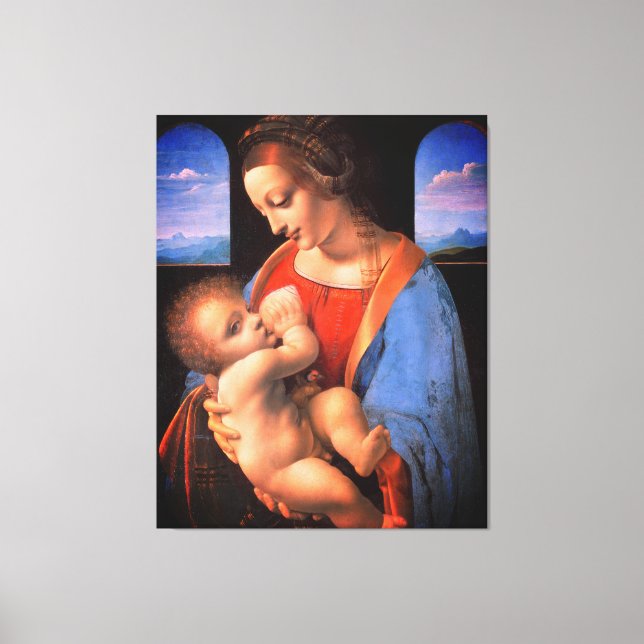 The Virgin Mary Breastfeeding The Christ Child-324 Canvas Print (Front)