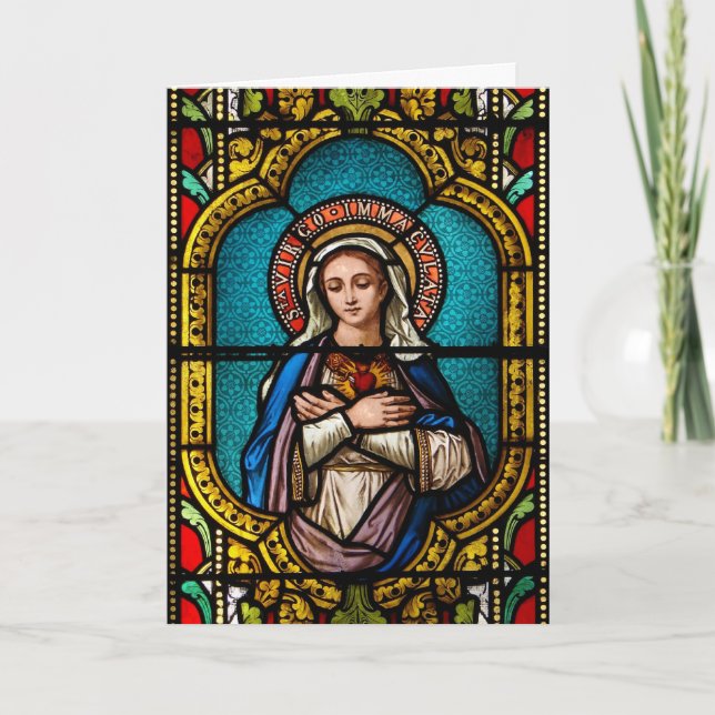 The Virgin Mary Christmas Holiday Card (Front)