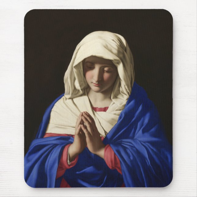 The Virgin Mary in Prayer Mouse Pad (Front)