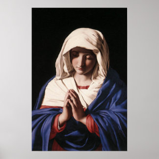 The Virgin Mary in prayer poster