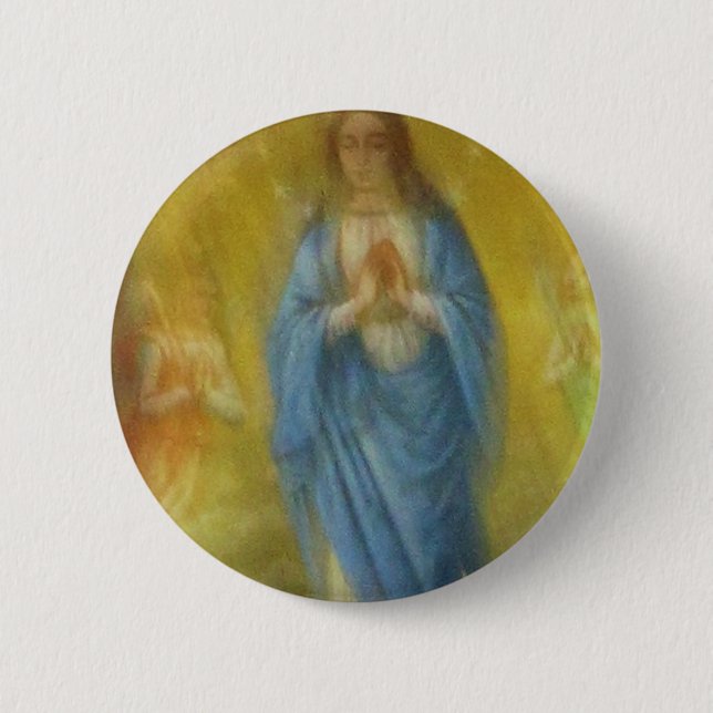 The Virgin Mary -   Medieval Period 2 Inch Round Button (Front)