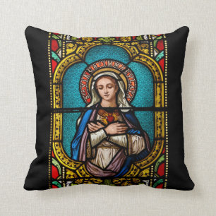 The Virgin Mary Throw Pillow