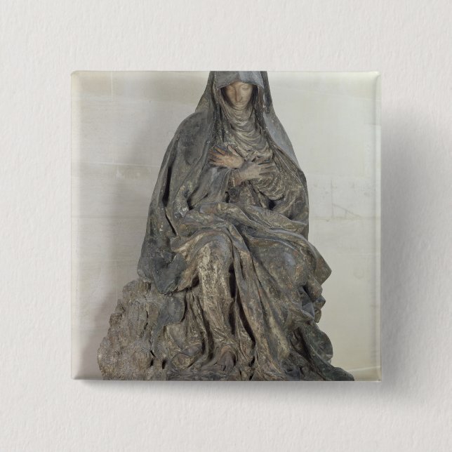 The Virgin of Sorrow 2 Inch Square Button (Front)