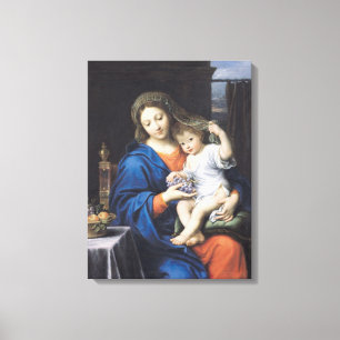 The Virgin of the Grapes, 1640-50 Canvas Print