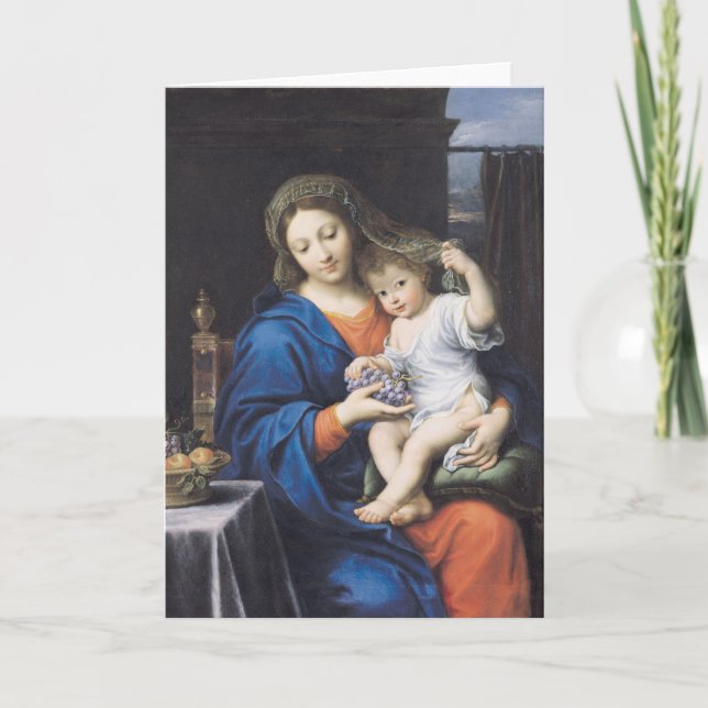 The Virgin of the Grapes, 1640-50 Card (Front)