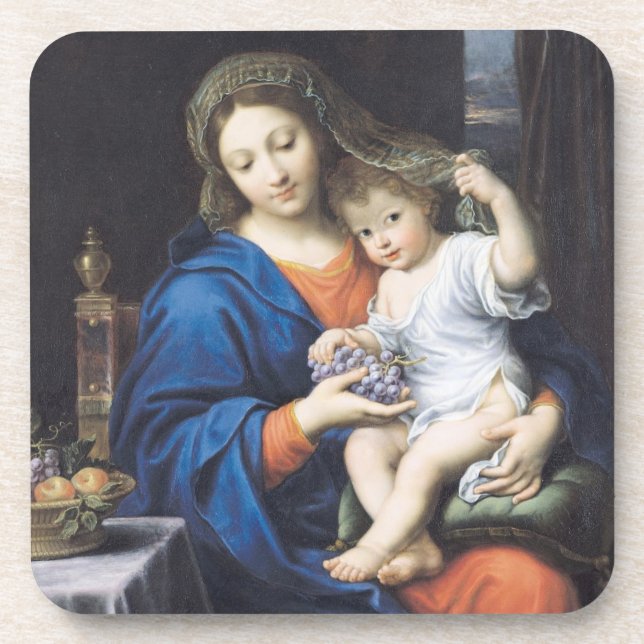 The Virgin of the Grapes, 1640-50 Coaster (Front)