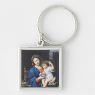 The Virgin of the Grapes, 1640-50 Keychain