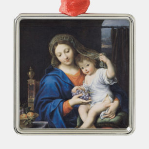 The Virgin of the Grapes, 1640-50 Metal Ornament