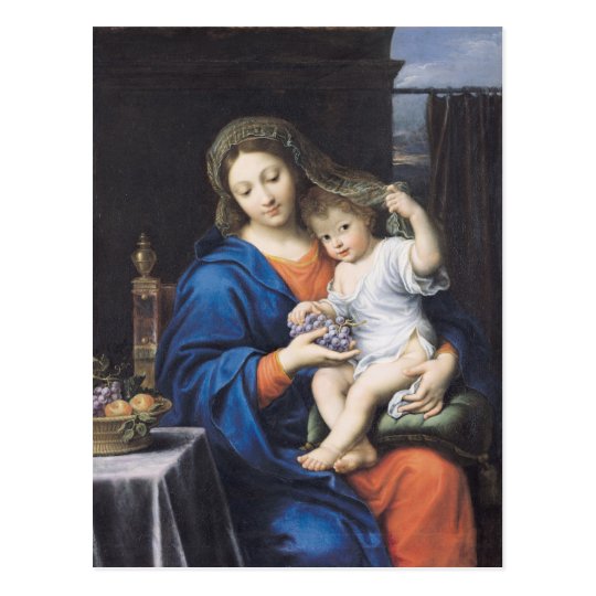 The Virgin of the Grapes, 1640-50 Postcard