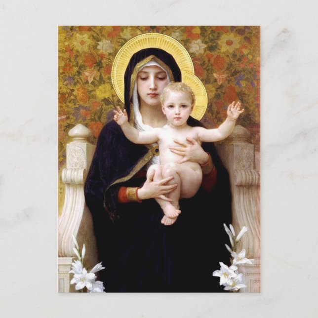 The Virgin of the Lilies (La Vierge au Lys) Postcard (Front)