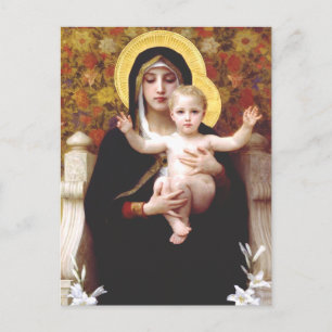 The Virgin of the Lilies Postcard