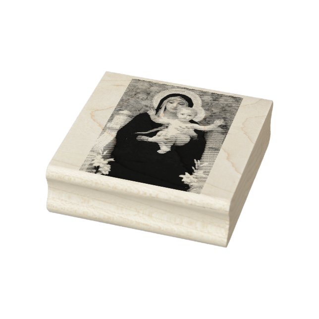 The Virgin of the Lilies Rubber Stamp (Stamp)