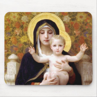 The Virgin of the Lillies Mouse Pad