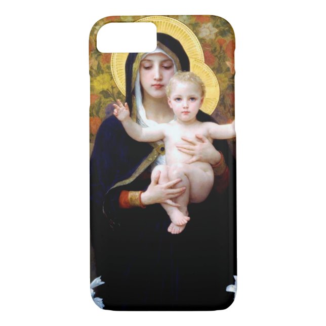The Virgin of the Lily, Bouguereau Case-Mate iPhone Case (Back)