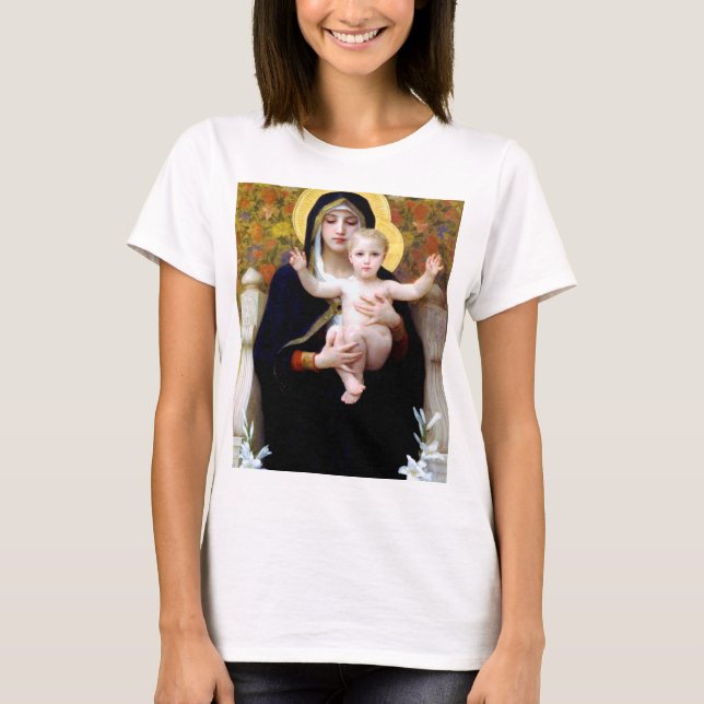 The Virgin of the Lily, Bouguereau T-Shirt (Front)
