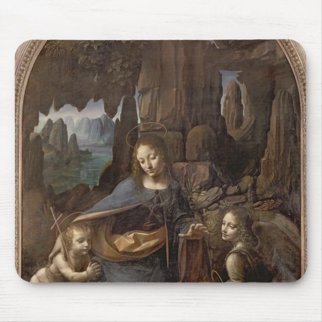 The Virgin of the Rocks , c.1508 Mouse Pad (Front)