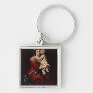 The Virgin of the Rosary, c.1650 Keychain
