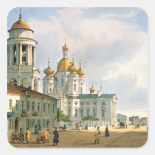 The Virgin of Vladimir Church Square Sticker