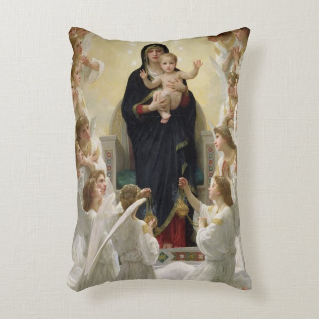 The Virgin with Angels, 1900 2 Decorative Pillow (Front(Vertical))