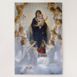 The Virgin with Angels, Bouguereau Jigsaw Puzzle<br><div class="desc">William-Adolphe Bouguereau (30 November 1825 – 19 August 1905) was a French academic painter. In his realistic genre paintings he used mythological themes, making modern interpretations of classical subjects, with an emphasis on the female human body. During his life he enjoyed significant popularity in France and the United States, was...</div>